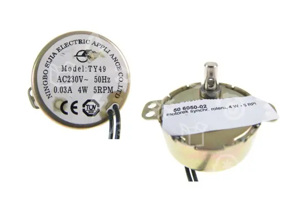 motorek synchr. roleru, 4 W - 5 RPM, (14 mm), hřídelka kovová  //náhr.50 6050-05